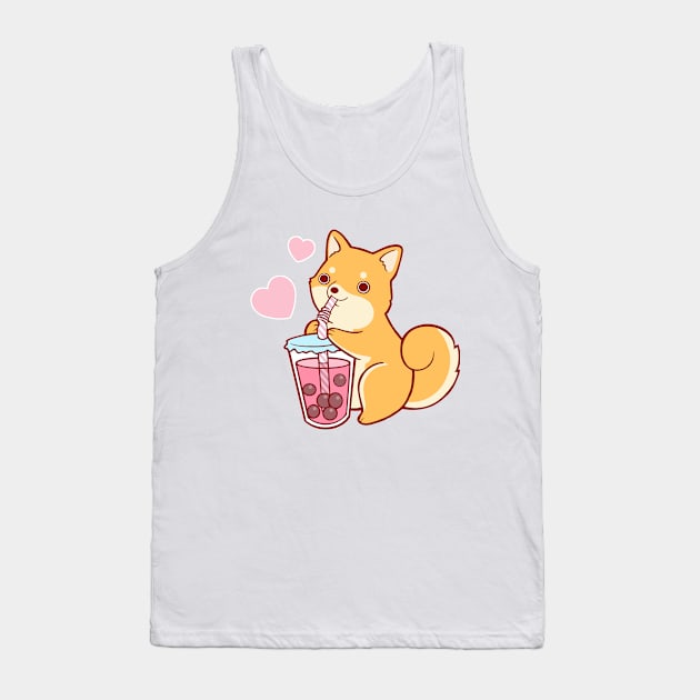 Bubble Tea Shiba Tank Top by SarahJoncas